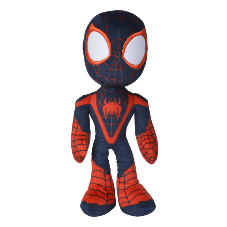 Marvel peluche spiderman miles morales brille dans noir noir rouge 25 cm 